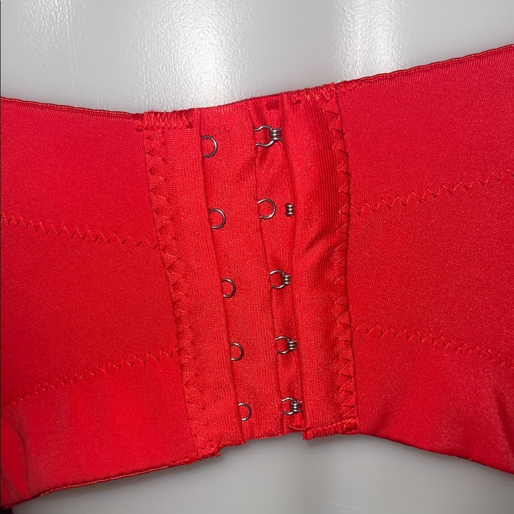 Red Rhinestone Embellished Women's Top - Picture 4 of 4